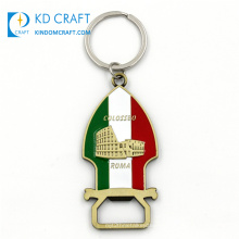 High quality custom metal die casting soft enamel italy travel tourist souvenir keychain for decorative